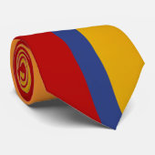 Cravate rouge bleu orange (Roulé)