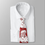 Cravate rouge bruyante drôle de Noël de Père Noël (Attaché)