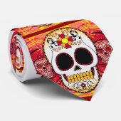 Cravate rouge de Calaveras (Roulé)