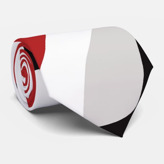 Cravate Rouge de MAO, noir faits sur commande, blanc et (Roulé)