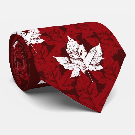 Cravate rouge de Mapleleaf Canada de cravate de (Roulé)