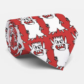 Cravate rouge de monstre de bande dessinée (Roulé)