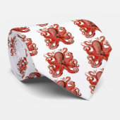 Cravate Rouge de poulpe de Haeckel (Roulé)