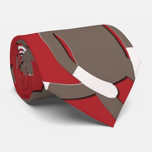Cravate rouge de singe de chaussette (Roulé)