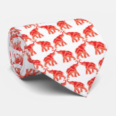 Cravate rouge d'éléphant (Roulé)