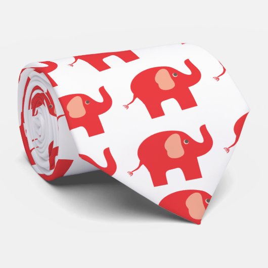 Cravate rouge d'éléphant (Roulé)