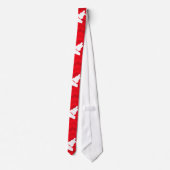 Cravate Rouge écarlate, Blanc, Chevron, Wakeboard (Dos)