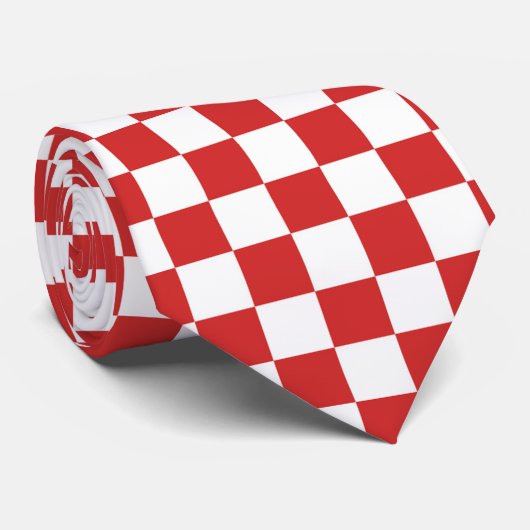 Cravate Rouge et blanc (Roulé)