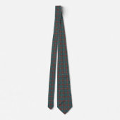 Cravate Rouge Et Blanc Minimal Plaid Sur Vert Foncé (Dos)