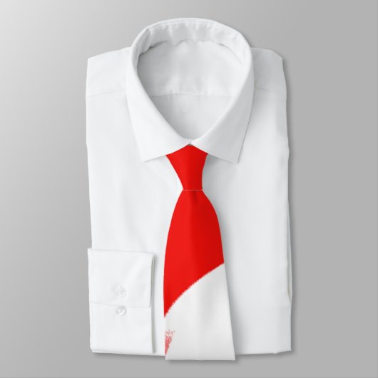 Cravate rouge et blanche (Attaché)