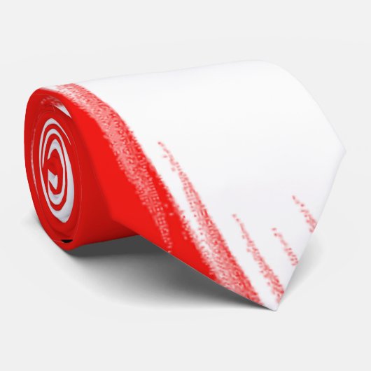 Cravate rouge et blanche (Roulé)