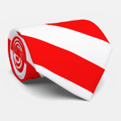 Cravate rouge et blanche de rayure d'université (Roulé)