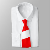 Cravate rouge et blanche de rayures (Attaché)