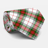 Cravate rouge et blanche verte de tartan de plaid (Roulé)