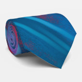 Cravate Rouge et bleu Abstrait moderne (Roulé)