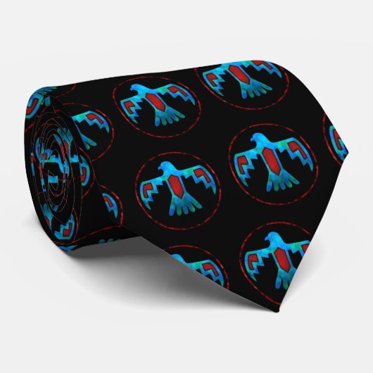 Cravate rouge et bleue de Thunderbird (Roulé)