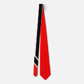 Cravate Rouge et noir sur blanc (Dos)