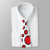 Cravate rouge et noire de pois (Attaché)