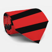 Cravate rouge et noire de rayure de rugby (Roulé)