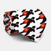 Cravate rouge et noire de tortue (Roulé)