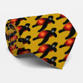 Cravate rouge et noire de tortue (jaune de (Roulé)