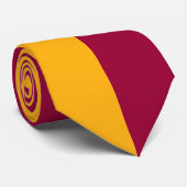 Cravate Rouge foncé et couleur fendue d'or (Roulé)