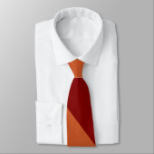 Cravate Rouge foncé et orange brûlée Diagonal-Rayés (Attaché)