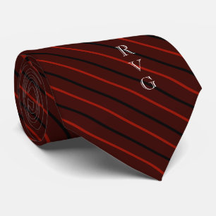 Cravate Rouge foncé vétérinaire de symbole d'initiales
