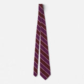 Cravate Rouge Grenat, Magenta Et Rayures Diagonales Roses (Dos)