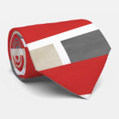 Cravate Rouge gris beige moderne (Roulé)