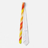 Cravate Rouge jaune Orange Abstrait rayures (Dos)