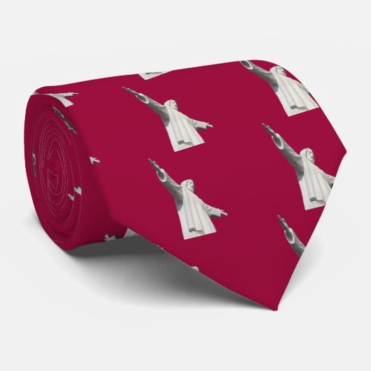 cravate rouge jésus (Roulé)