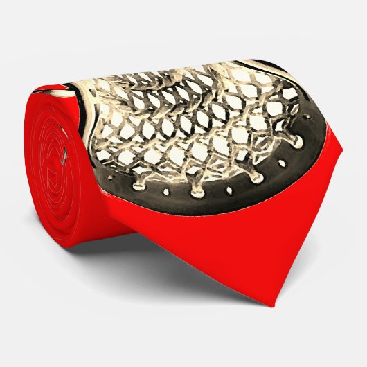 Cravate rouge Lacrosse (Roulé)