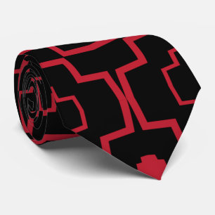 Cravate Rouge&noir Abstrait
