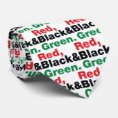 Cravate Rouge, noir et vert (Roulé)
