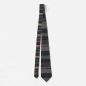 Cravate Rouge noir lilas et gris rayure moderne (Dos)