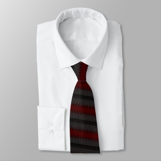 Cravate rouge noir moderne (Attaché)