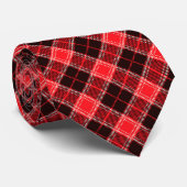 Cravate rouge noir Tartan (Roulé)