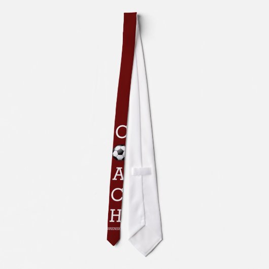 Cravate rouge nommée faite sur commande (Dos)