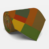Cravate Rouge or Olive Vert orange Bloc couleur Imprimer (Roulé)