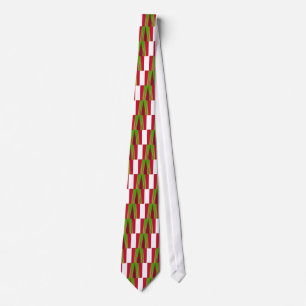 Cravate ROUGE OR VERT design motif coloré