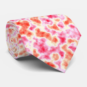 Cravate Rouge Rose Orange
