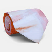 Cravate rouge rose orange Abstraite colorée (Roulé)