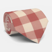 Cravate Rouge rustique En vichy moderne Noël (Roulé)