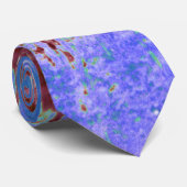 Cravate Rouge sur violet et bleu Painball (Roulé)