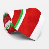 Cravate Rouge Vert blanc Aquarelle Sucre de canne rayures (Roulé)