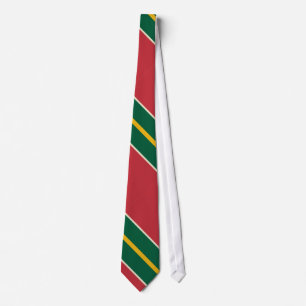 Cravate Rouge vert et doré