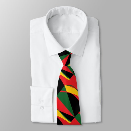 Cravate rouge vert jaune (Attaché)