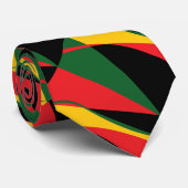 Cravate rouge vert jaune (Roulé)