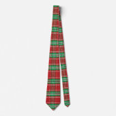 Cravate Rouge vert Noël Plaid Motif (Devant)
